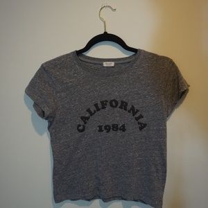 Brandy Melville Gray Cali Crop Top